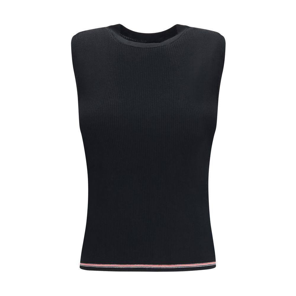 Thom Browne Black Wool Oves Aries Sleeveles T-Shirt