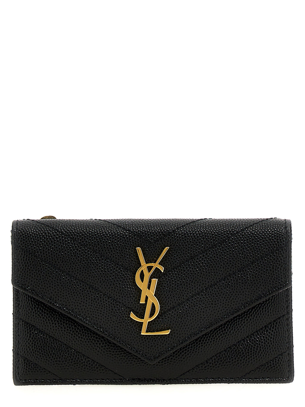 Saint Laurent Black Calfskin Cardholder