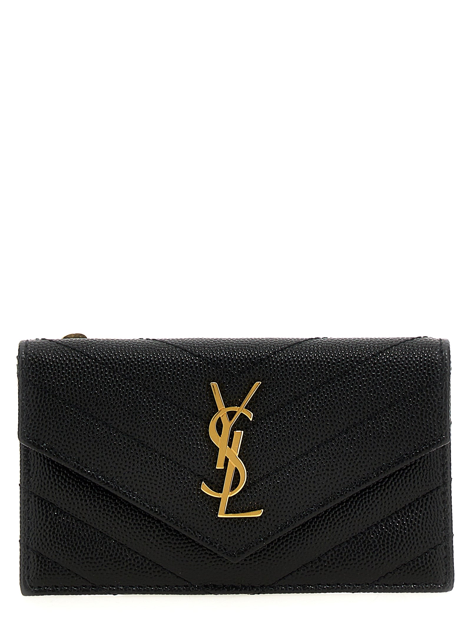 Saint Laurent Black Calfskin Cardholder