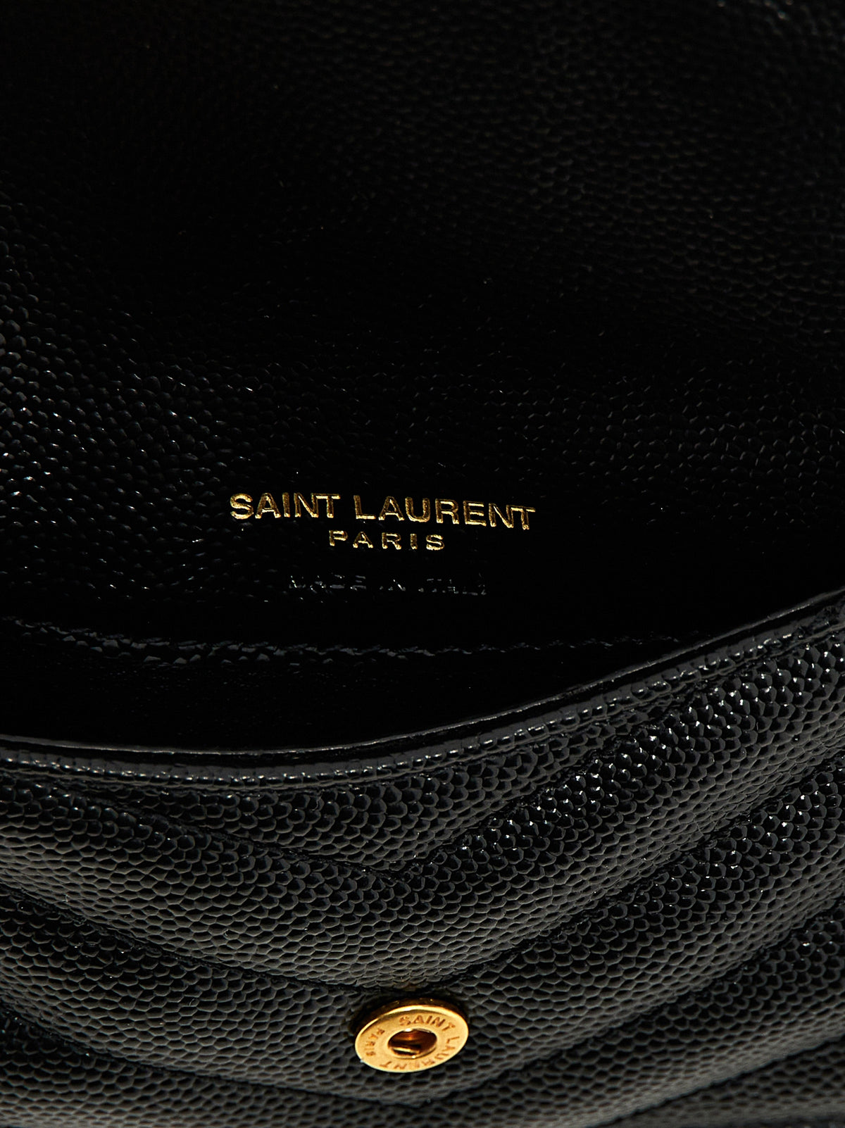 Saint Laurent Black Calfskin Cardholder