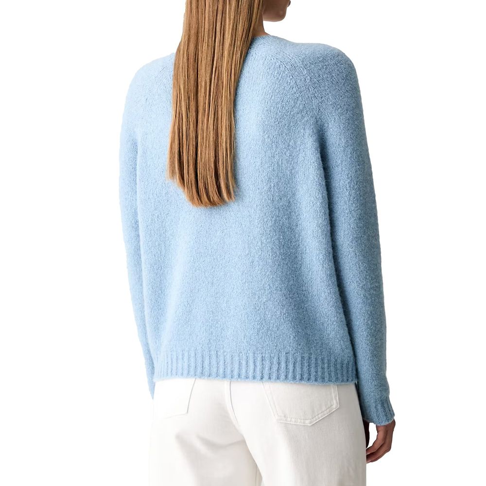 Max Mara Blue Alpaca Leather Sweatshirt