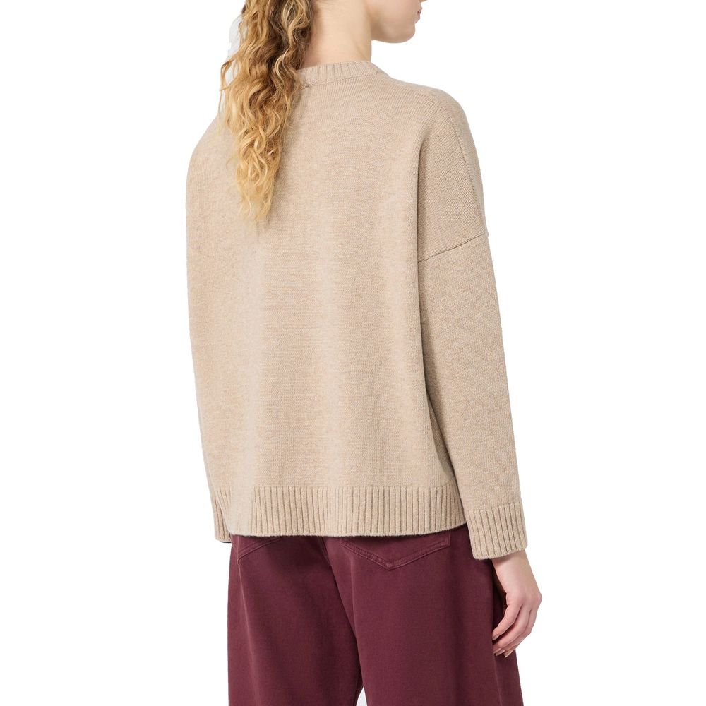 Max Mara Beige Virgin Wool Sweatshirt