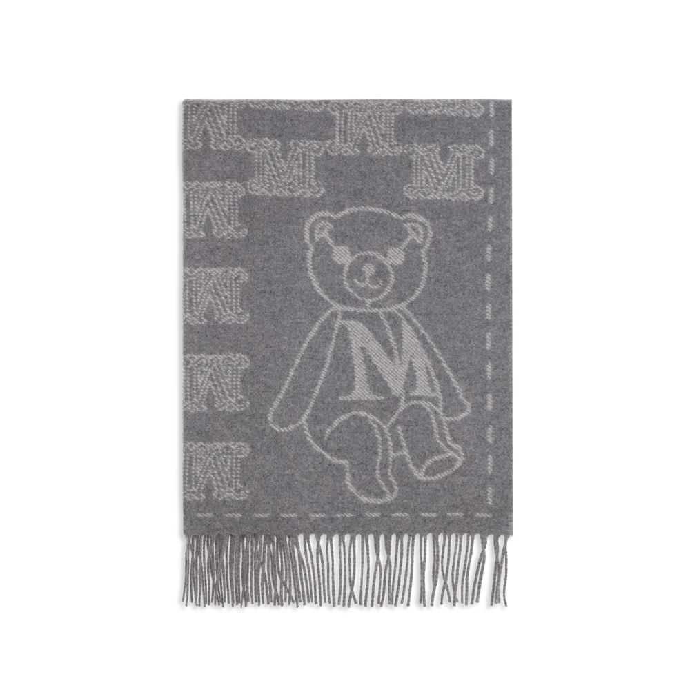 Max Mara Gray Cashmere Scarf