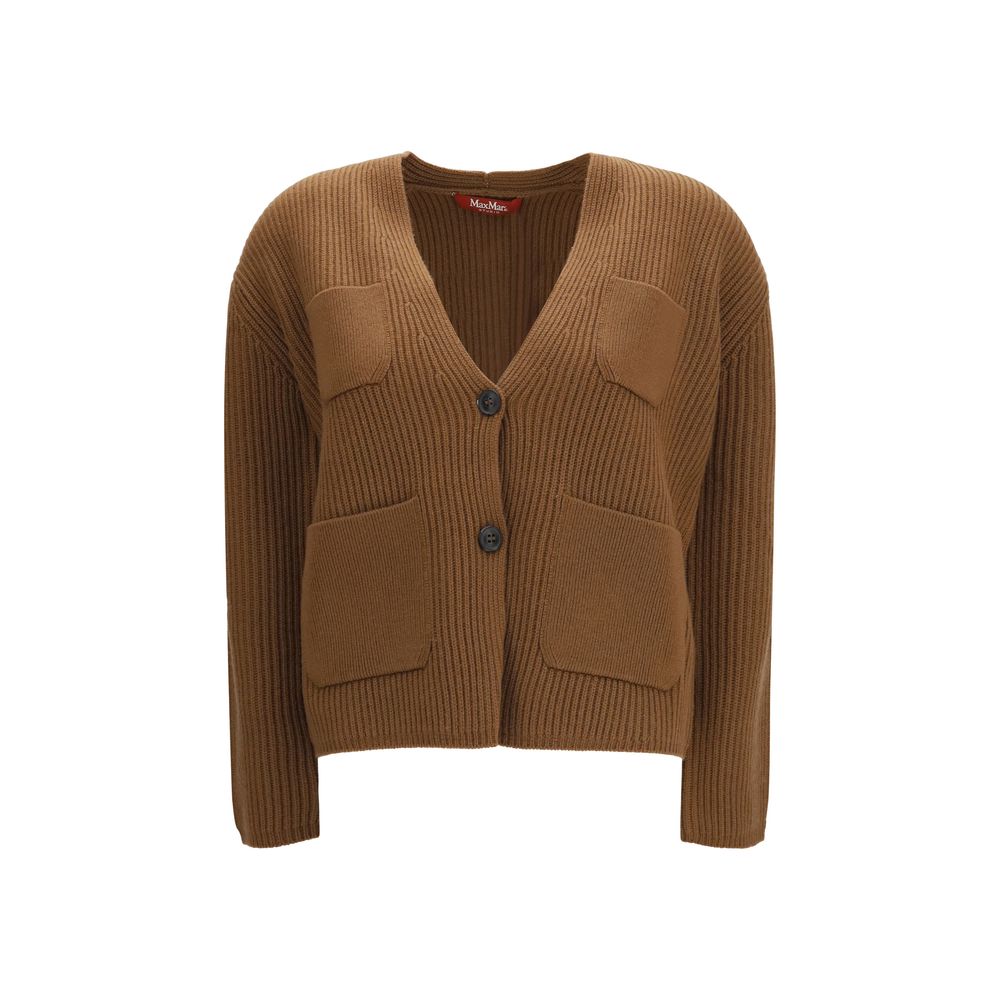 Max Mara Brown Wool Oves Aries Cardigan