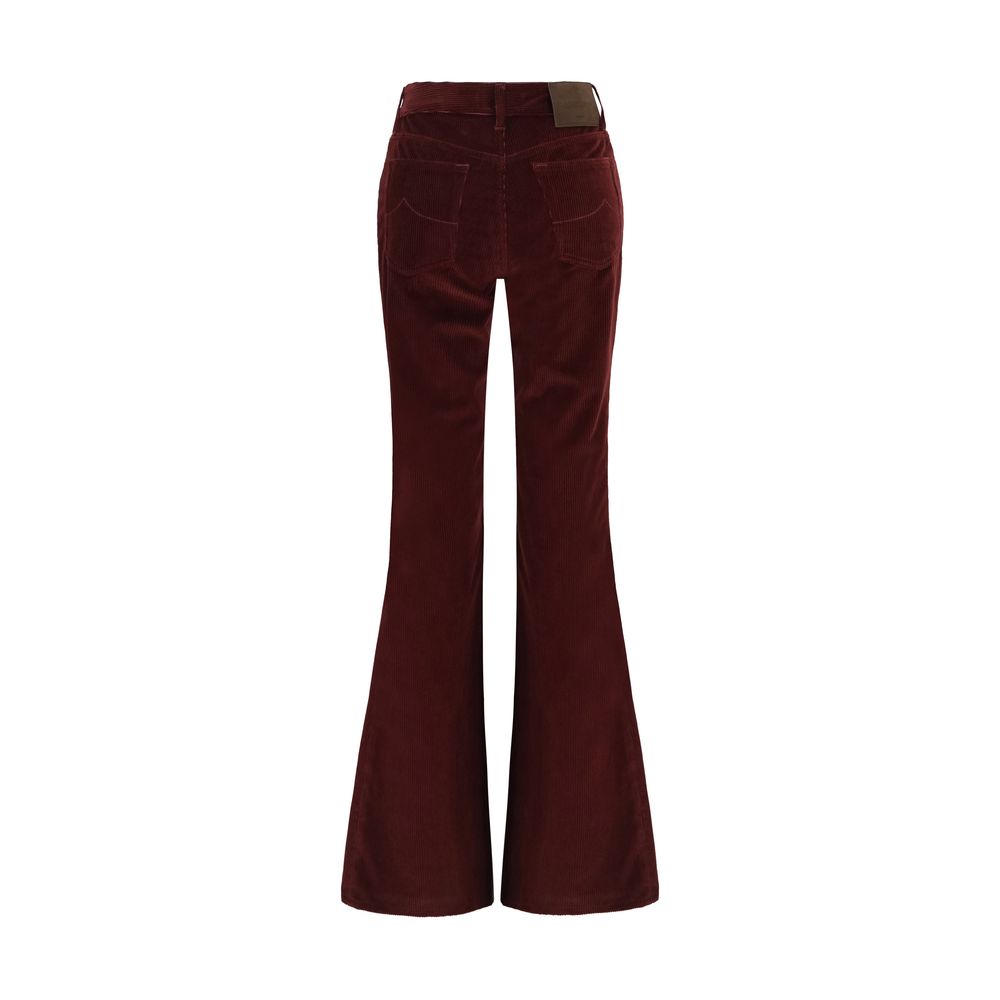 Jacob Cohen Bordeaux Cotton Flared Jeans