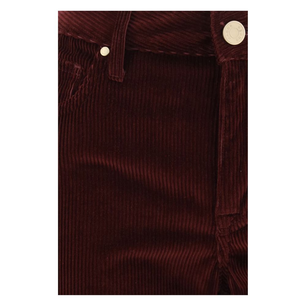 Jacob Cohen Bordeaux Cotton Flared Jeans
