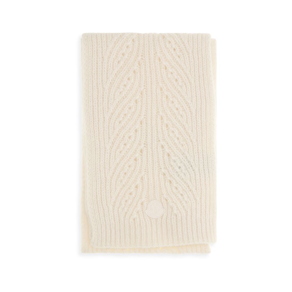 Moncler Beige Wool Oves Aries Foulard