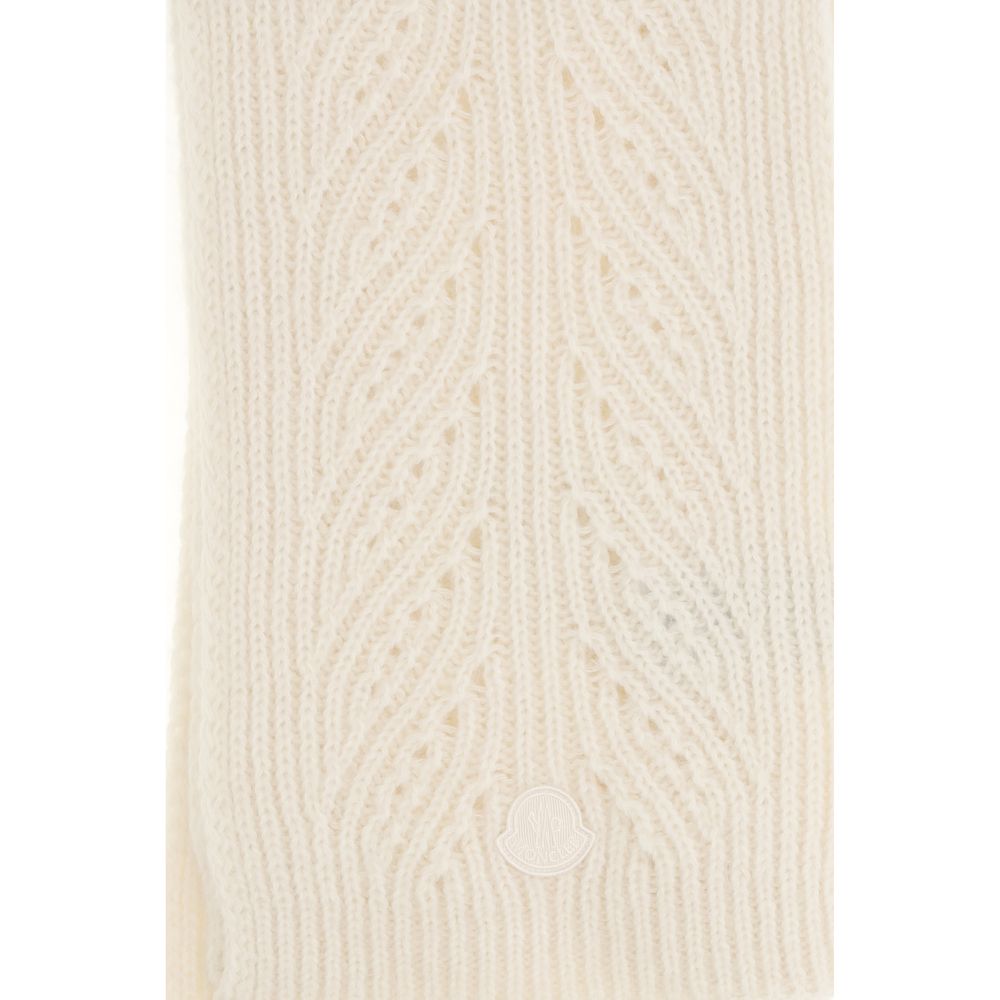 Moncler Beige Wool Oves Aries Foulard
