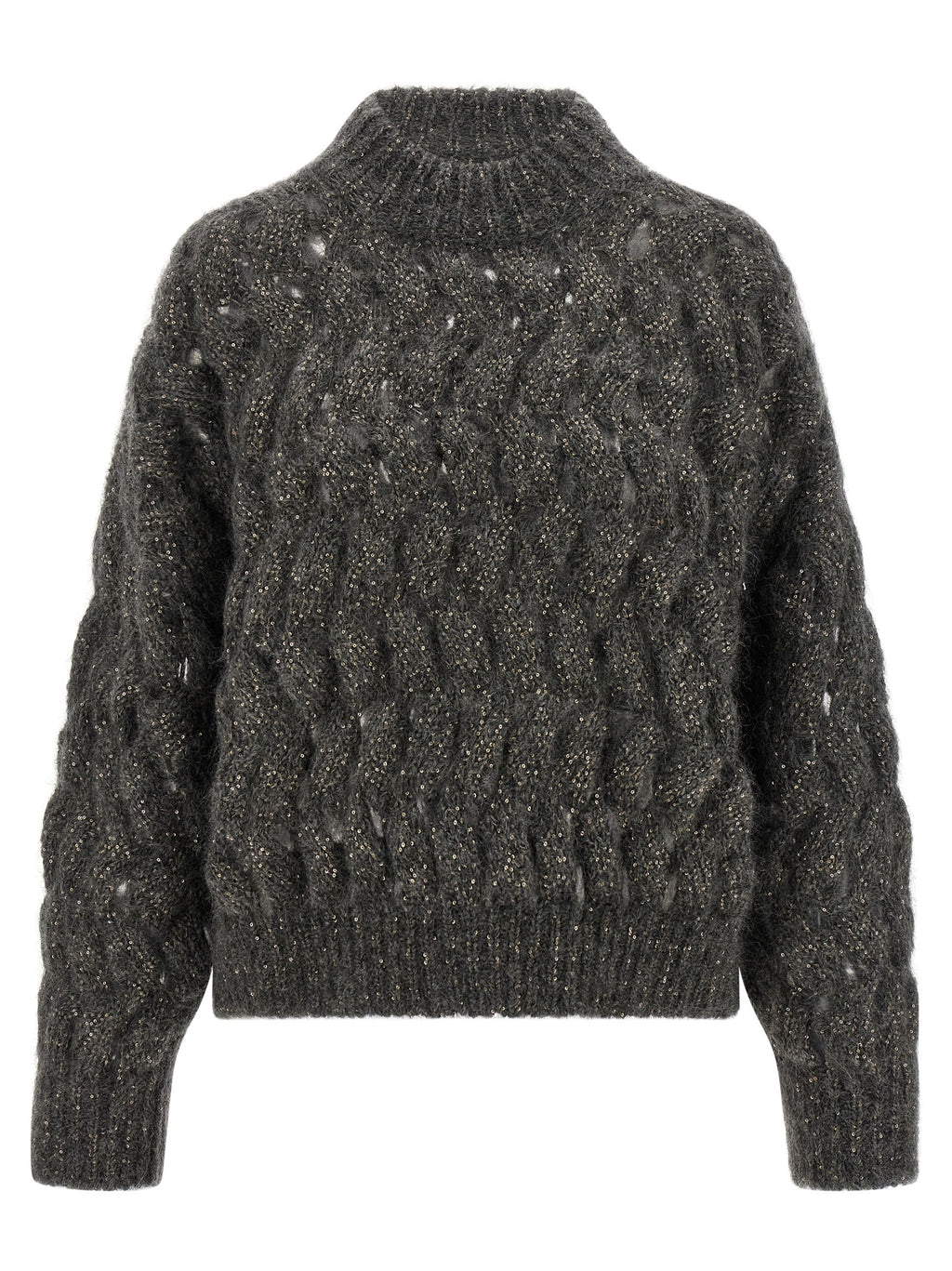 Brunello Cucinelli Gray Wool Cardigan