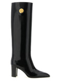 Saint Laurent Black Calfskin Over The Knee