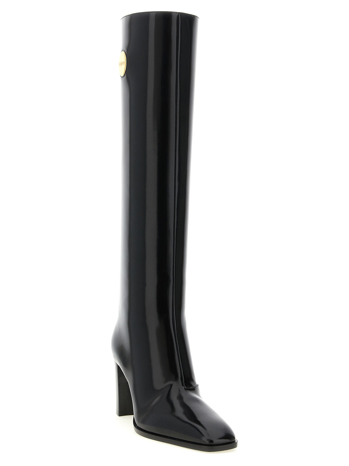 Saint Laurent Black Calfskin Over The Knee