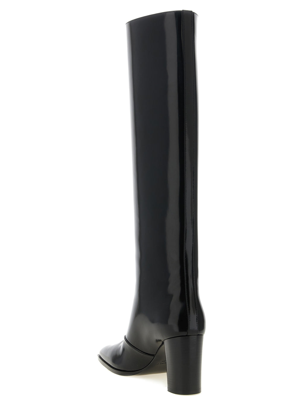 Saint Laurent Black Calfskin Over The Knee