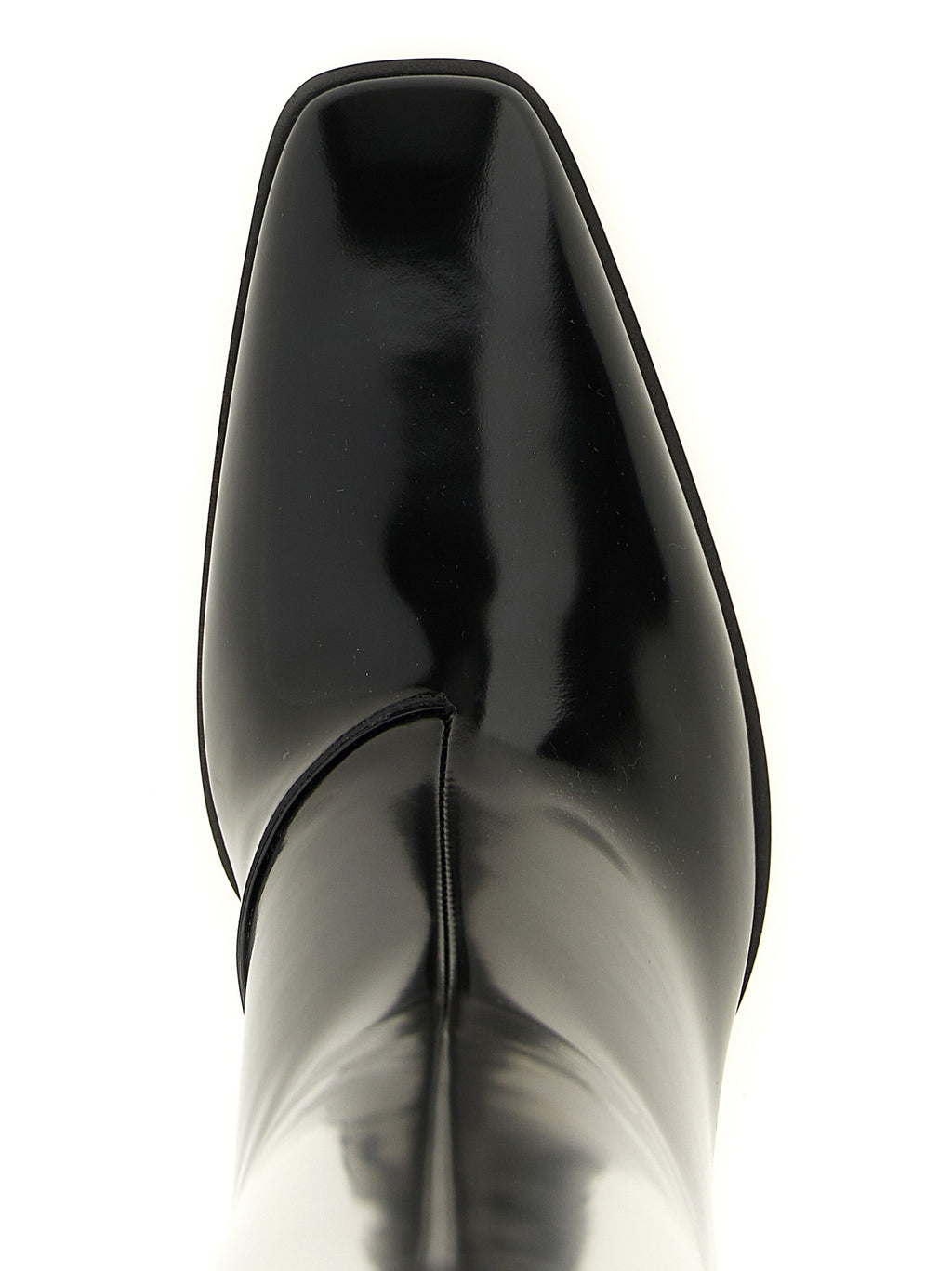 Saint Laurent Black Calfskin Over The Knee