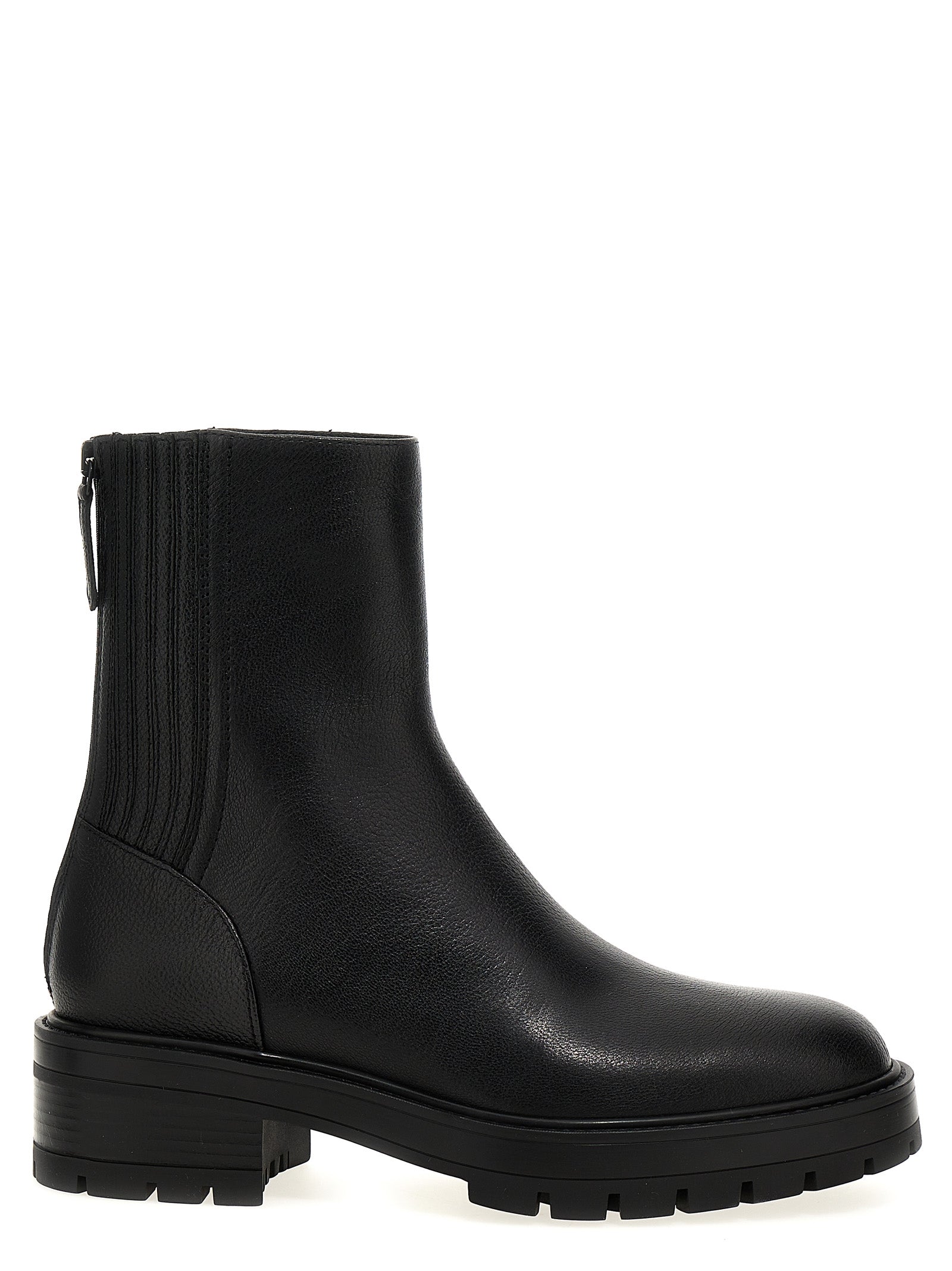 Aquazzura Black Calfskin Ankle Boots