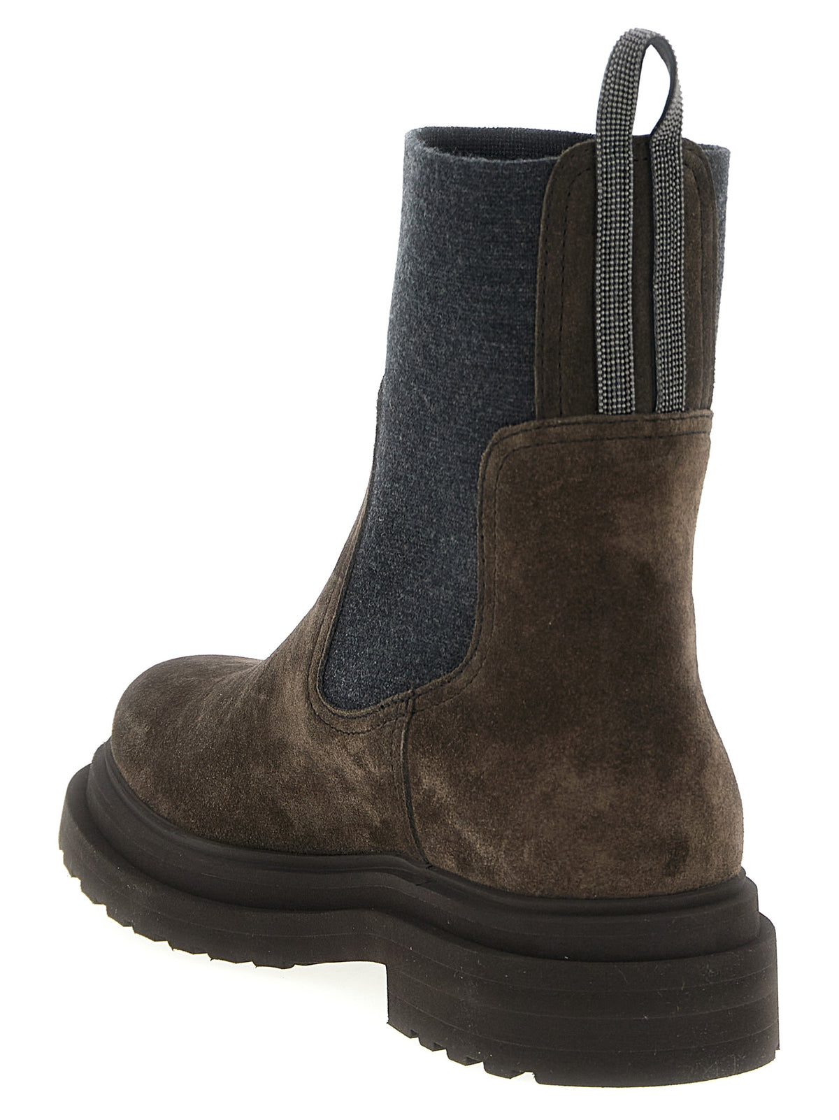 Brunello Cucinelli Brown Calfskin Ankle Boots