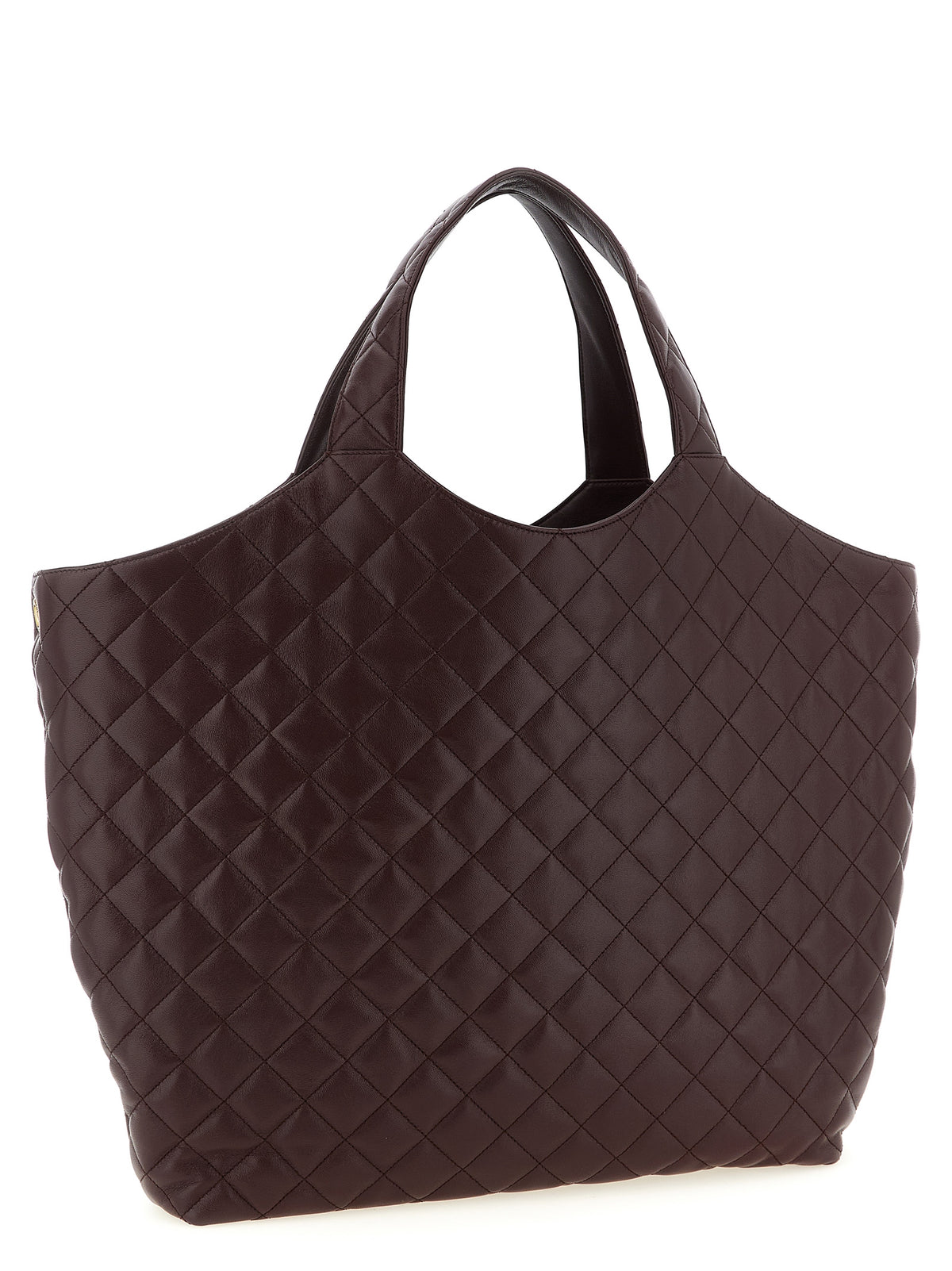 Saint Laurent Bordeaux Lamb Leather Tote Bag