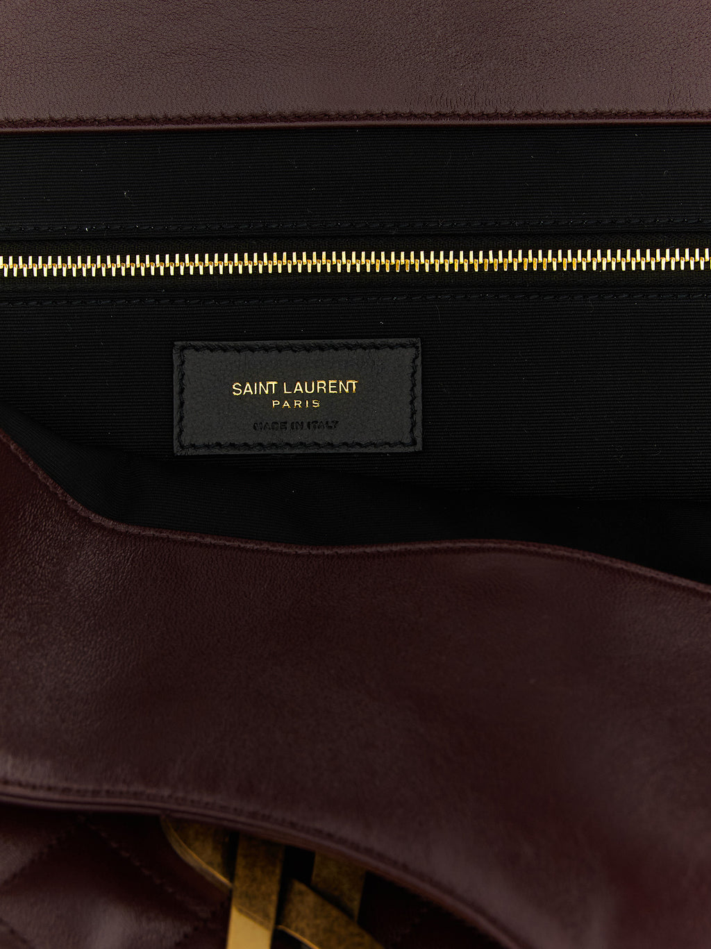Saint Laurent Bordeaux Lamb Leather Tote Bag