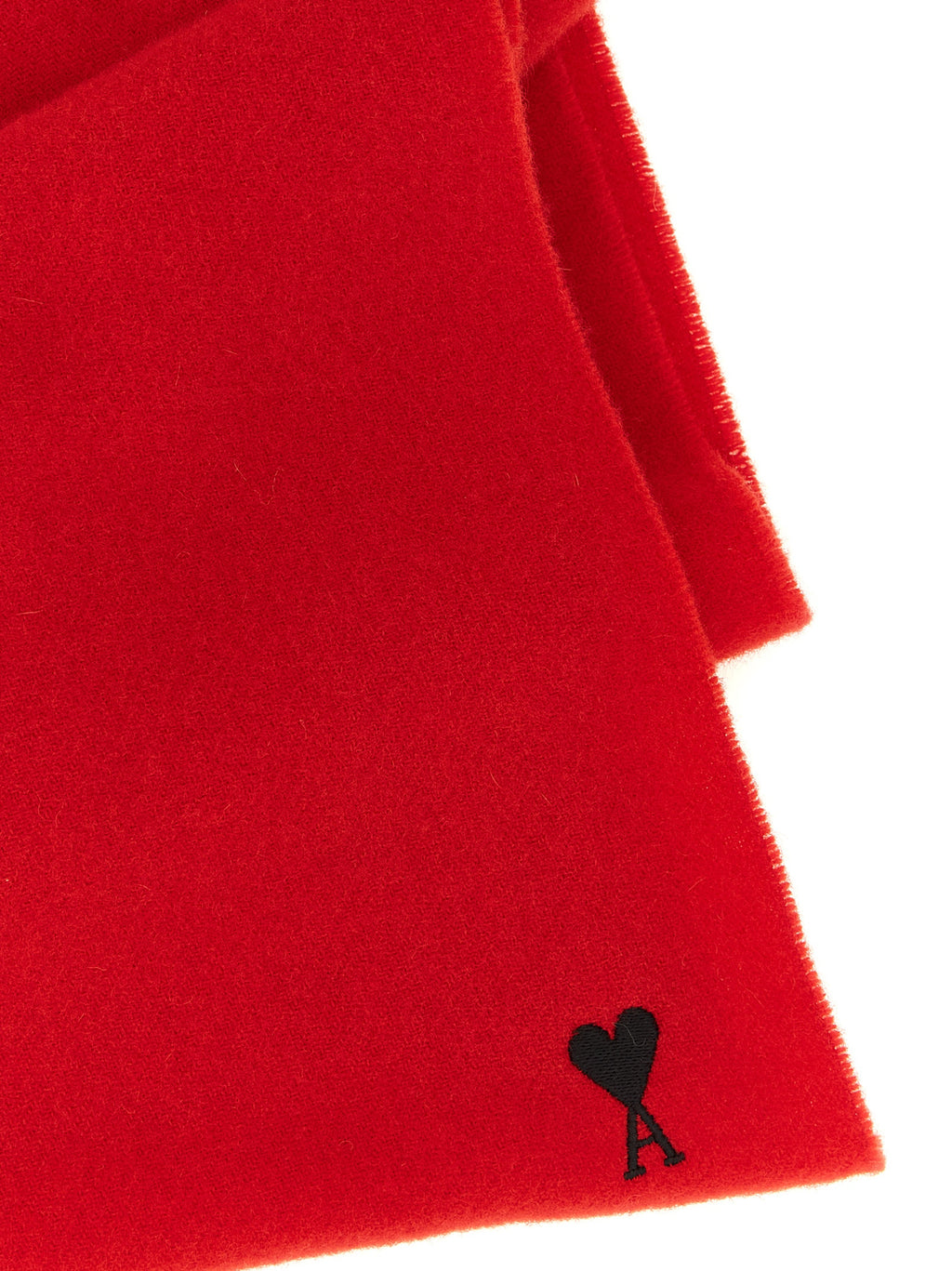 Ami Paris Red Wool Scarf