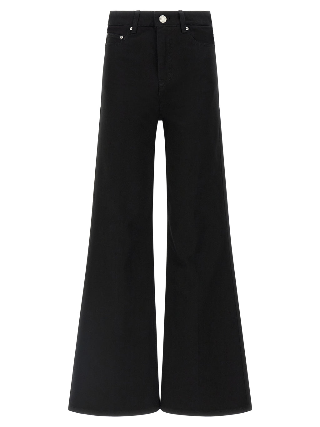 Ami Paris Black Cotton Flared Jeans