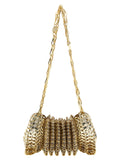 Paco Rabanne Gold Stainless Steel Shoulder Bag