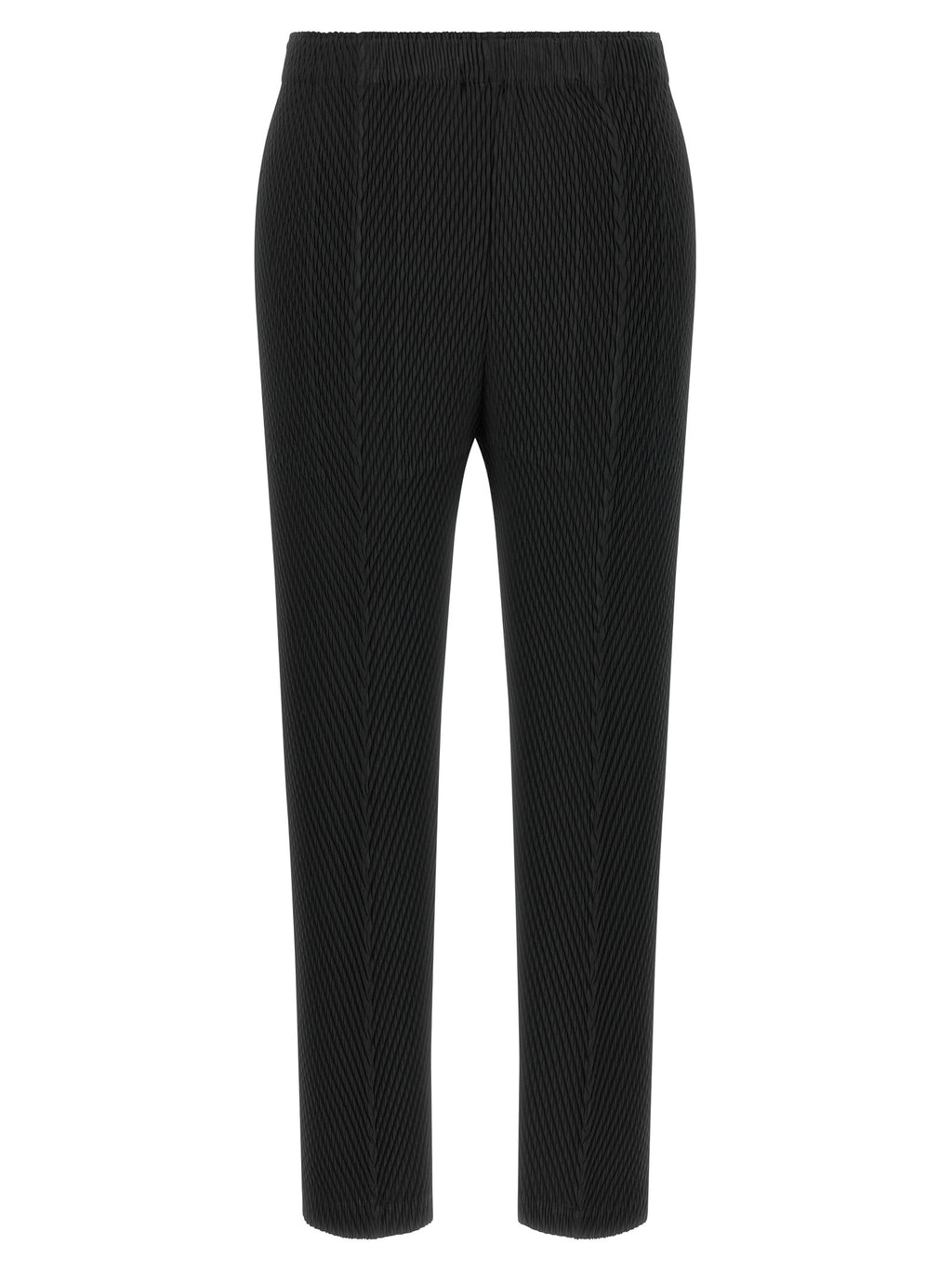 Issey Miyake Black Polyester Cropped Pants