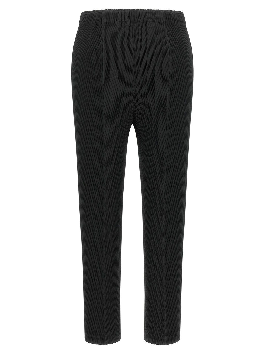 Issey Miyake Black Polyester Cropped Pants