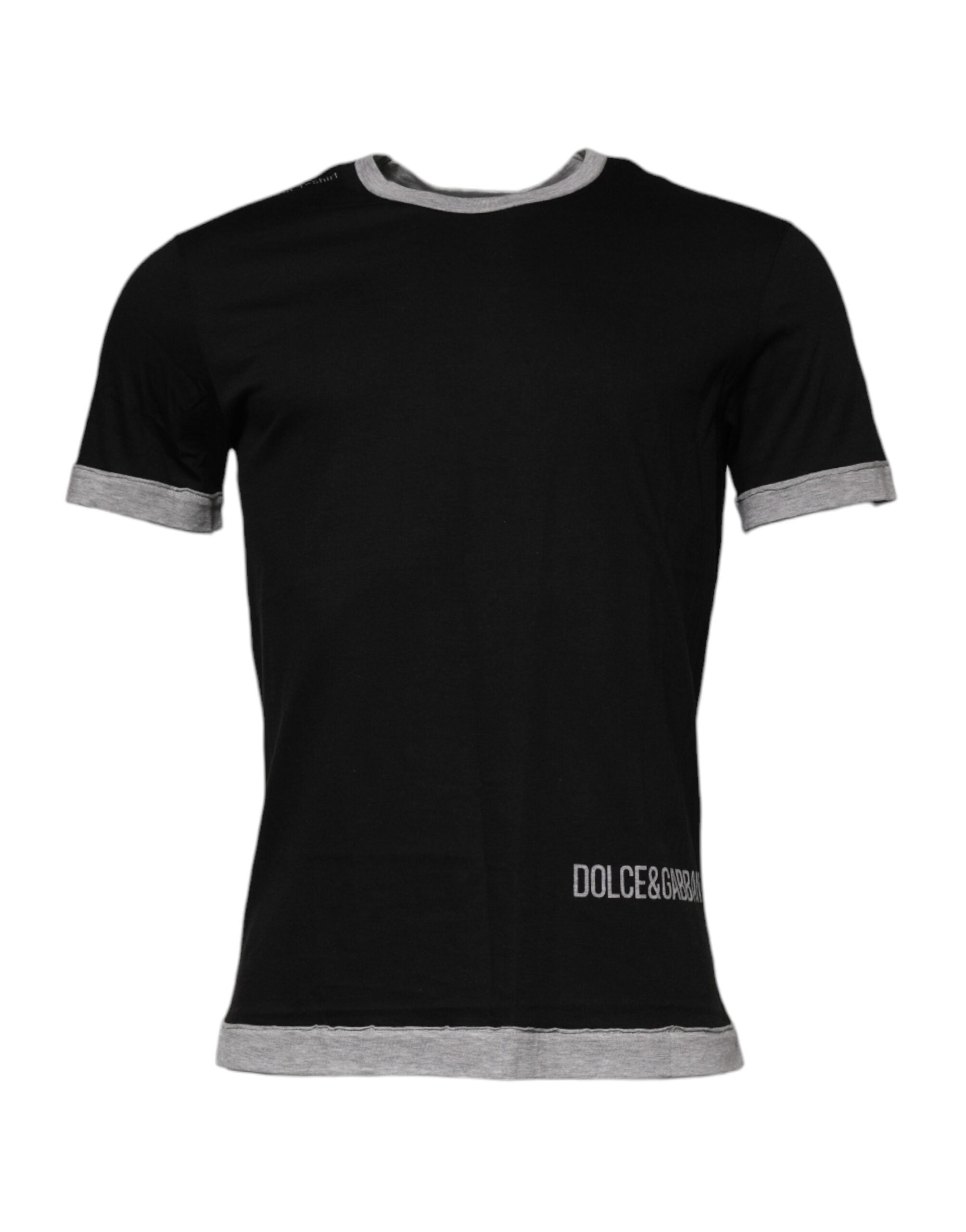 Dolce & Gabbana Black Cotton T-Shirt