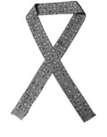 Dolce & Gabbana Men Gray Bee Silk Skinny Twilly Foulard Scarf