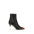 Valentino Garavani Black Calf Leather Bos Taurus Ankle Boots