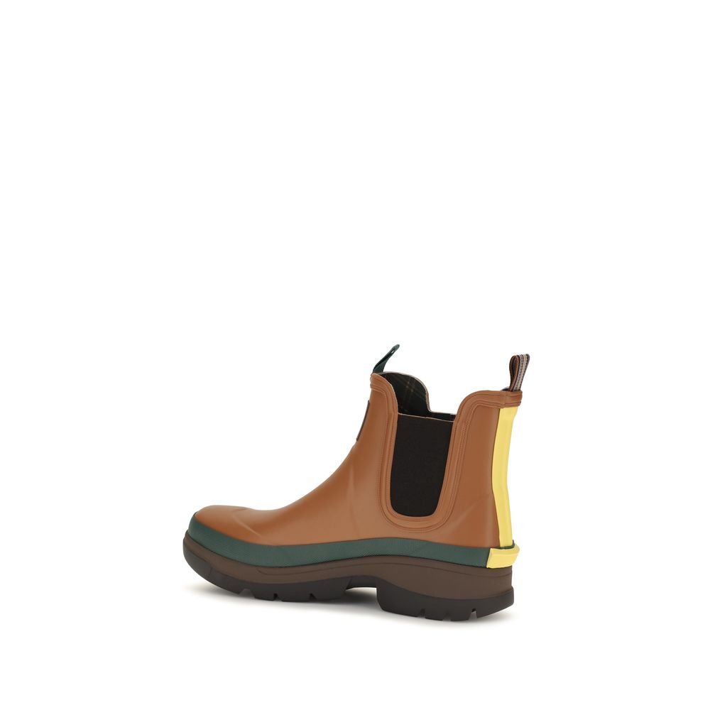 Barbour Brown Rubber Chelsea Boots