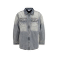 Off-White Gray Cotton Denim Jacket
