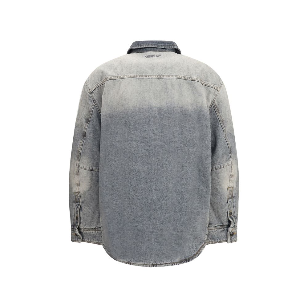 Off-White Gray Cotton Denim Jacket