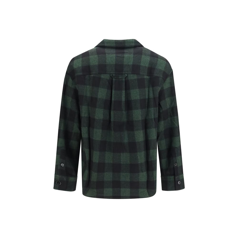 Ami Paris Bicolor Wool Oves Aries Pattern Shirt