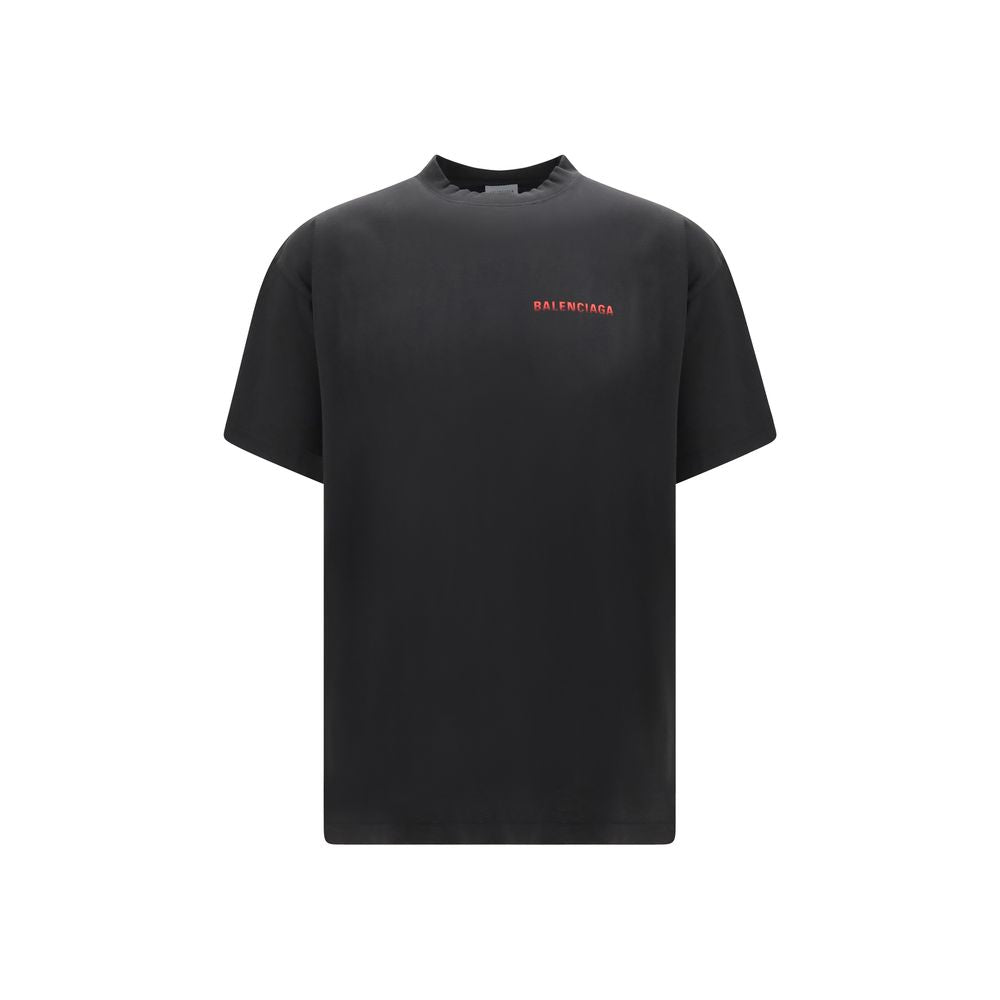 Balenciaga Black Cotton T-Shirt