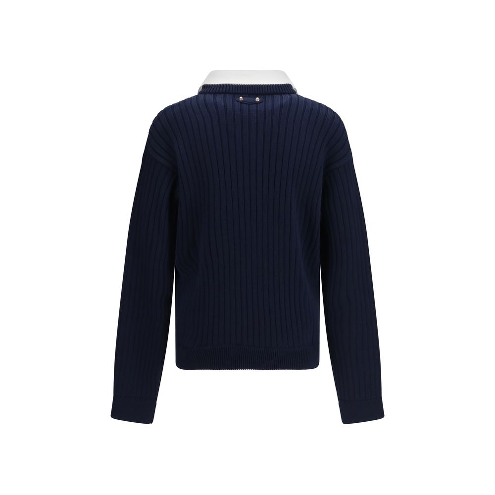 Balenciaga Blue Cotton Sweatshirt
