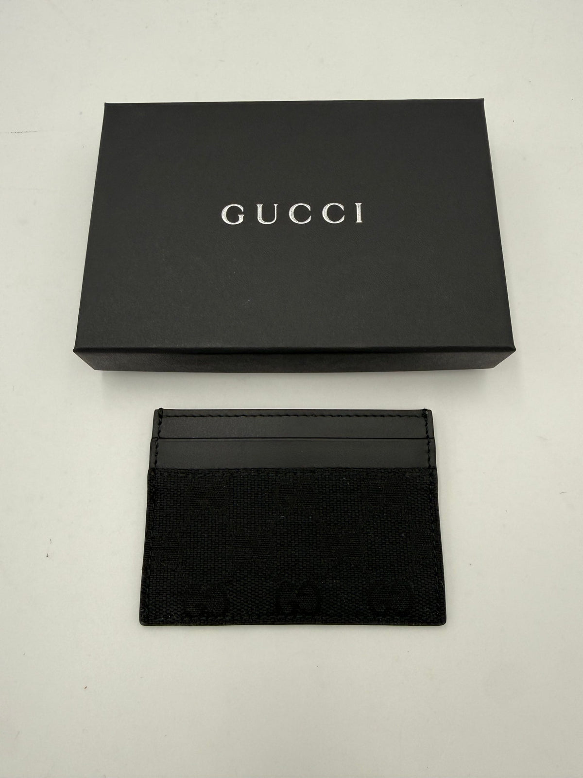 Gucci GUCCI GG Canvas Black Cardholder