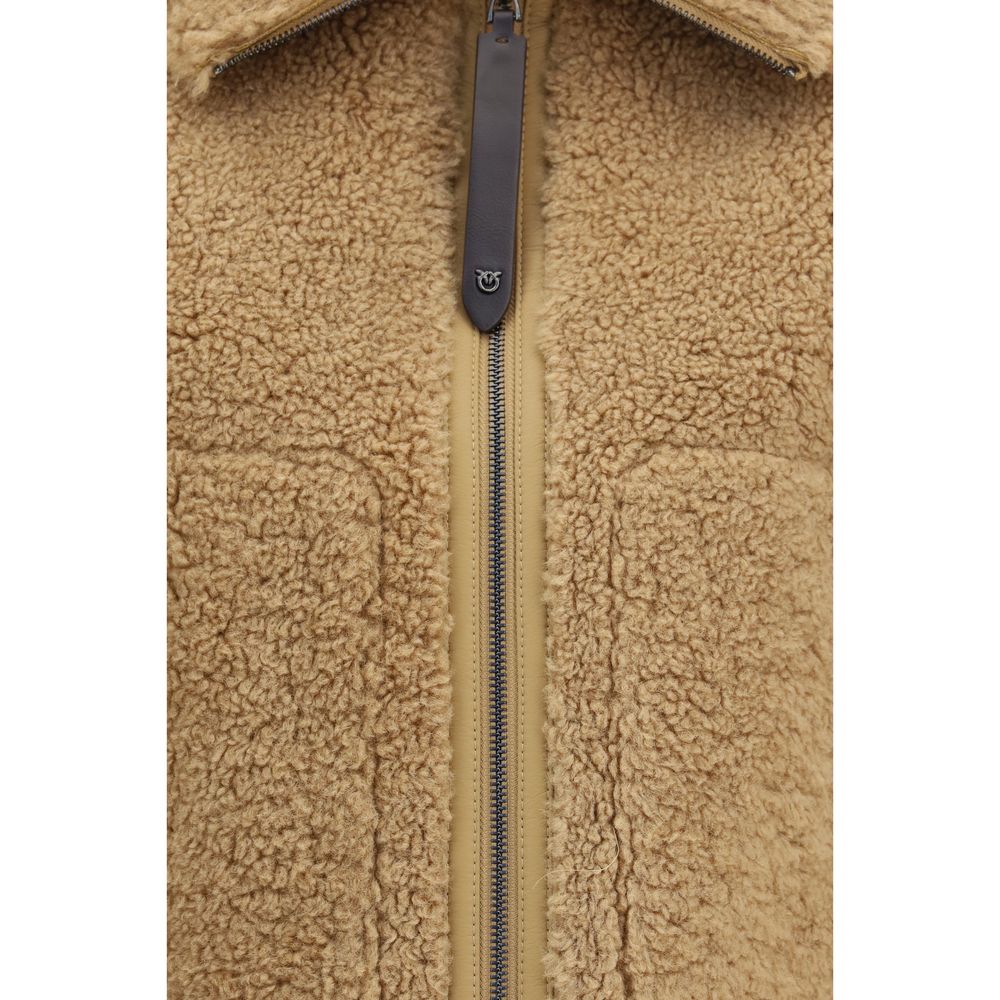 PINKO Beige Polyester Shell Jacket