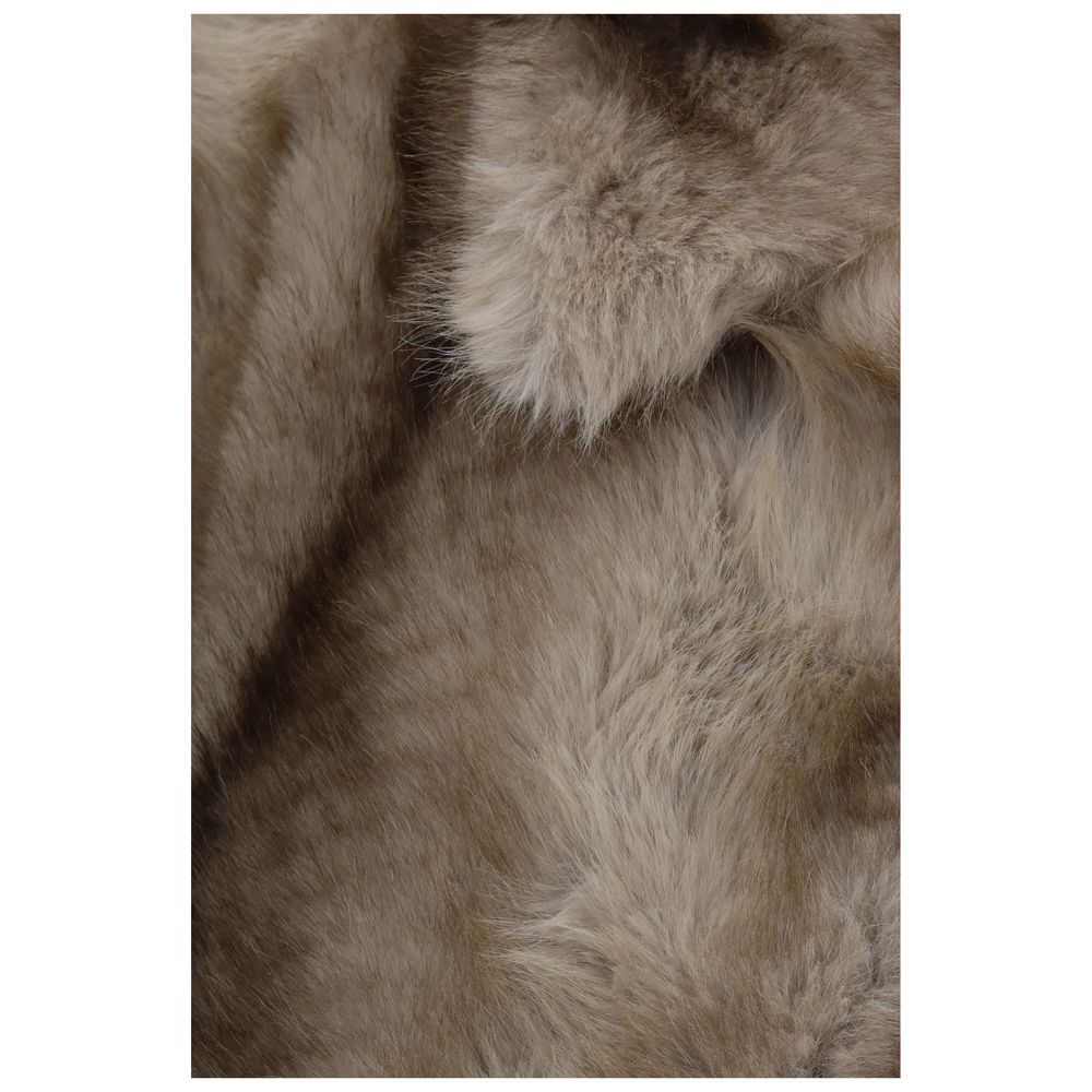 Max Mara Gray Polyester Full-Length Jacket