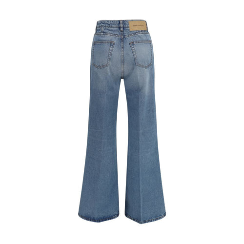 Ami Paris Blauwe Katoenen Flared Jeans