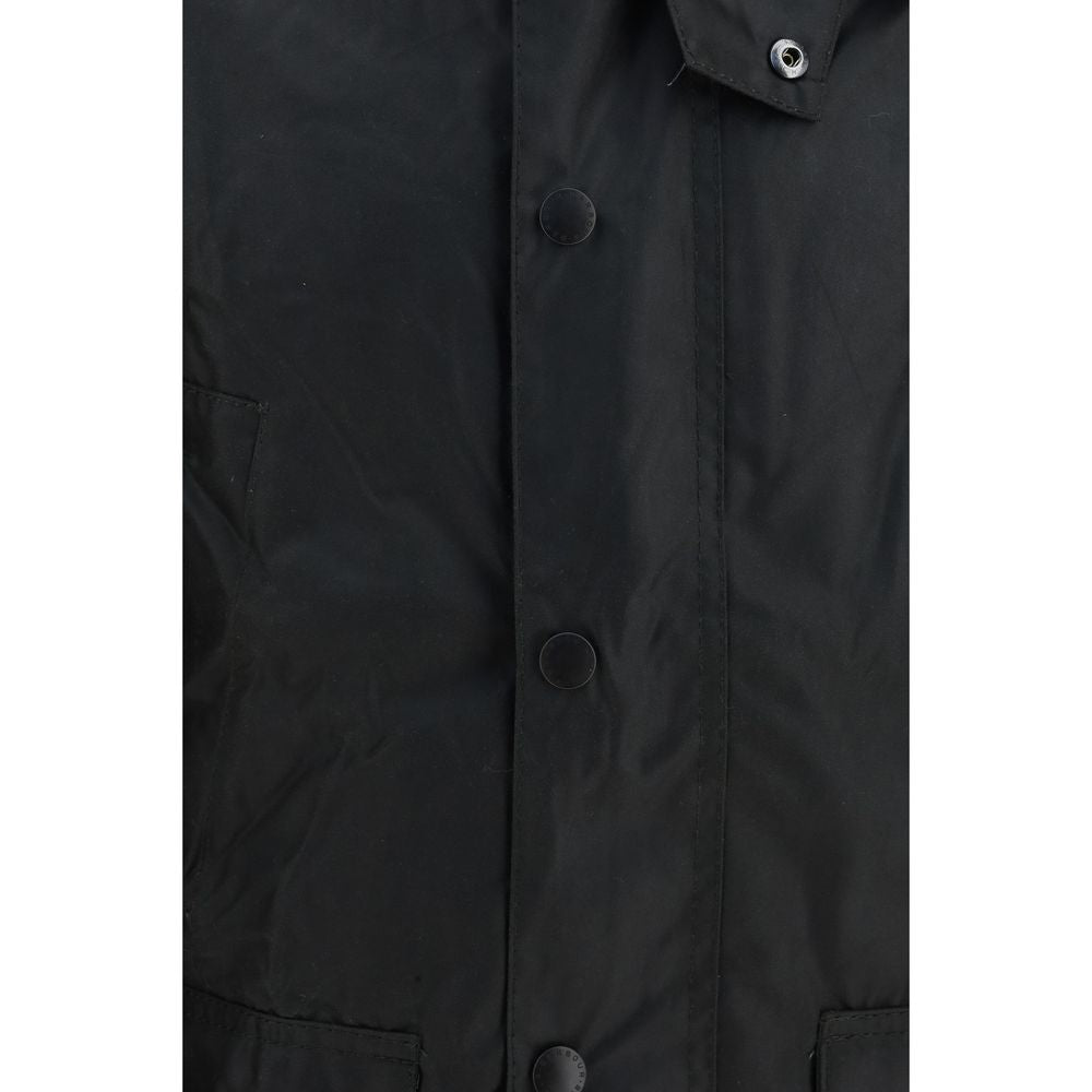 Barbour Black Cotton Full-Length Jacket