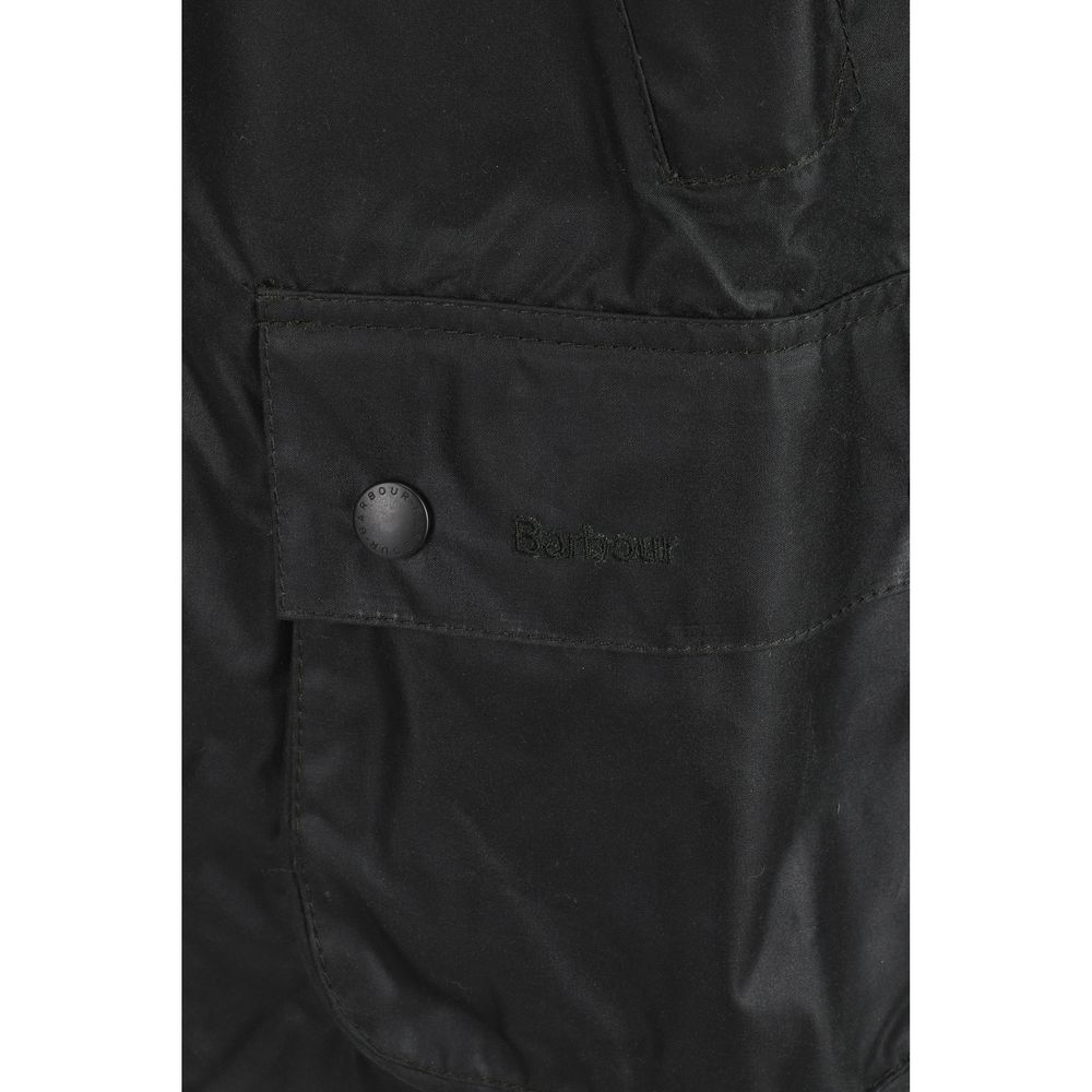 Barbour Black Cotton Full-Length Jacket