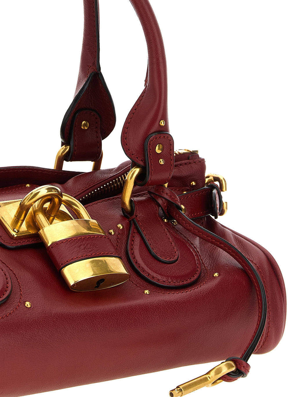 Chloé Bordeaux Buffalo Leather Shoulder Bag