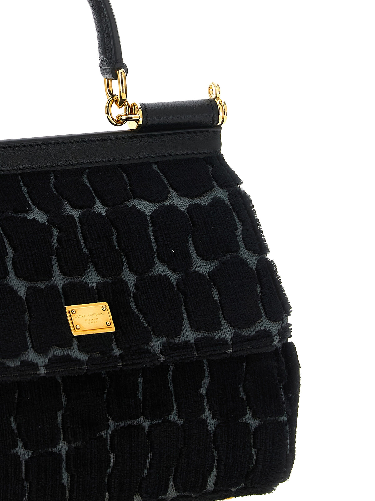 Dolce & Gabbana Black Cotton Handbag