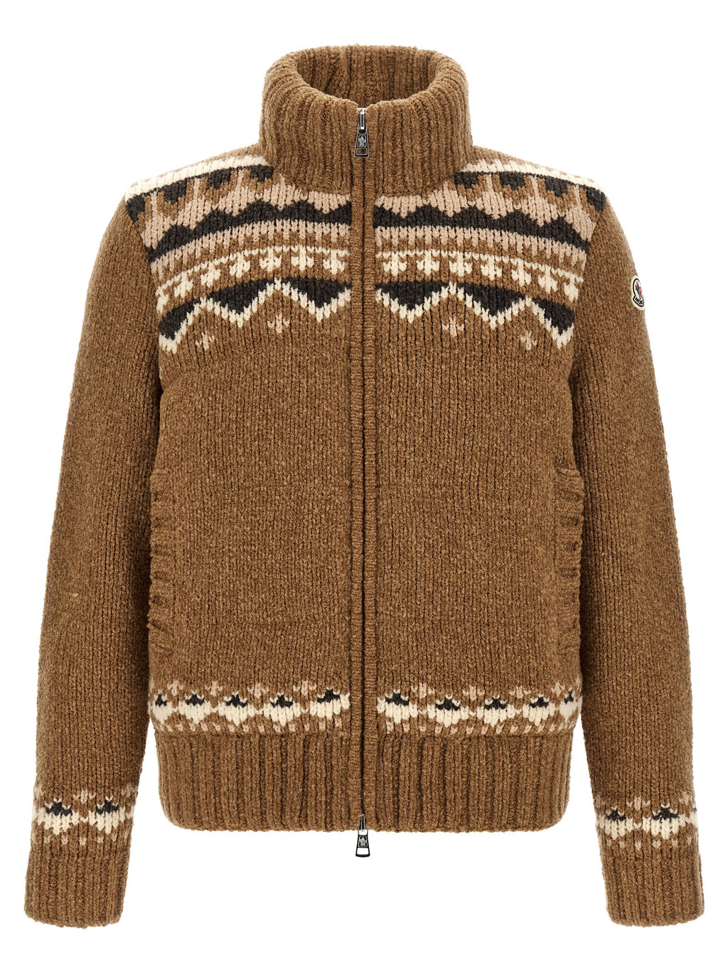 Moncler Brown Virgin Wool Cardigan