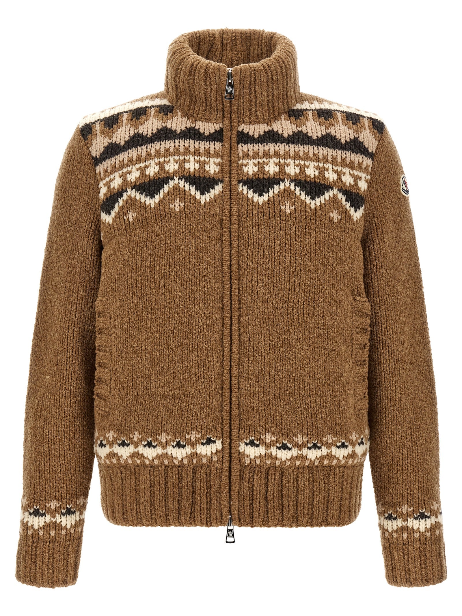 Moncler Brown Virgin Wool Cardigan