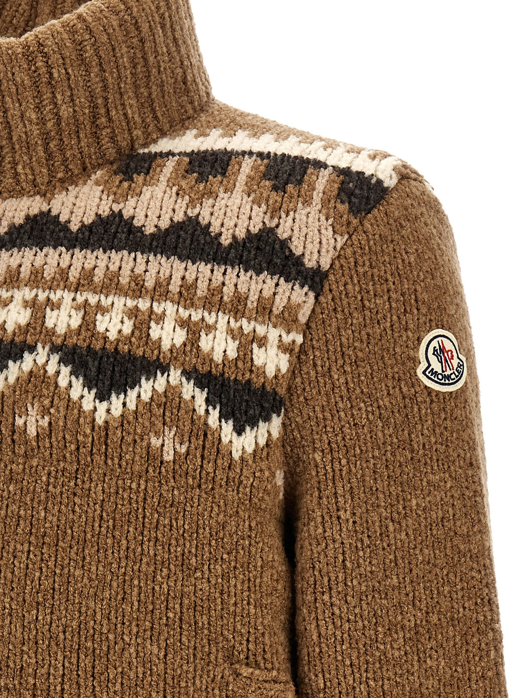 Moncler Brown Virgin Wool Cardigan
