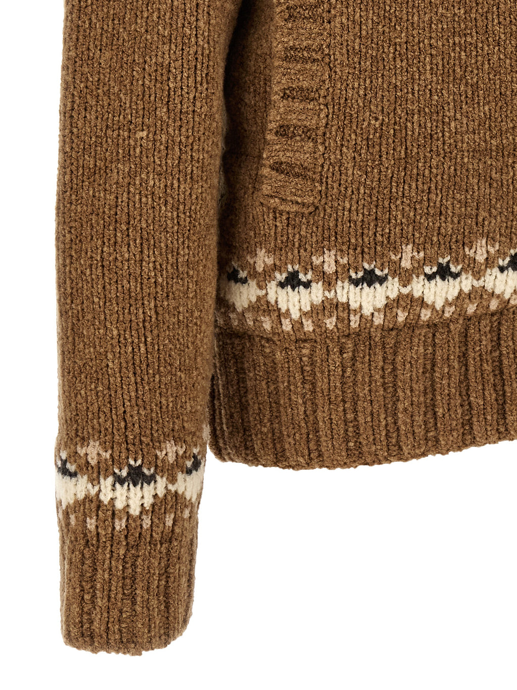Moncler Brown Virgin Wool Cardigan