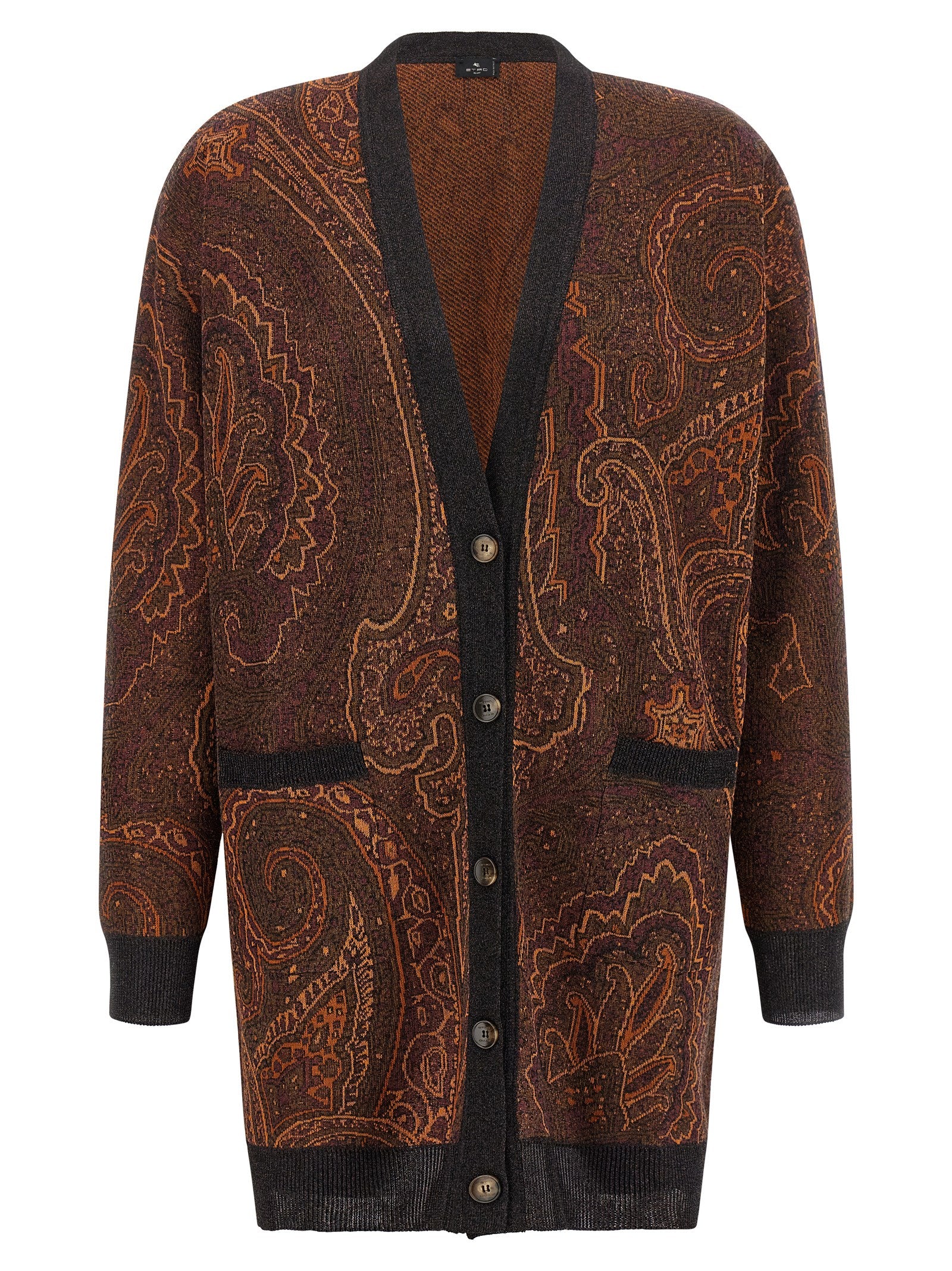 Etro Brown Viscose Cardigan