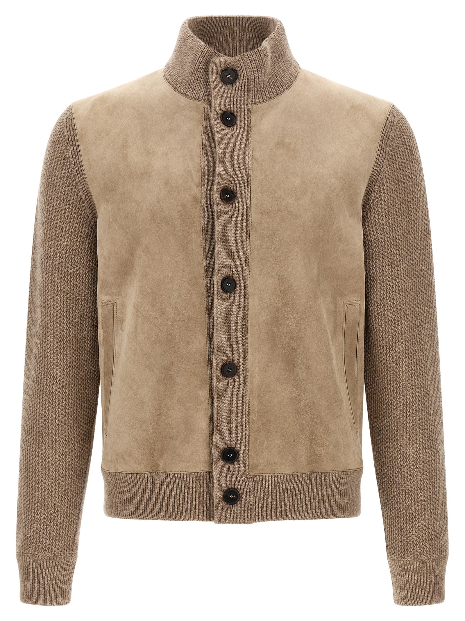 ZEGNA Beige Cashmere Cardigan