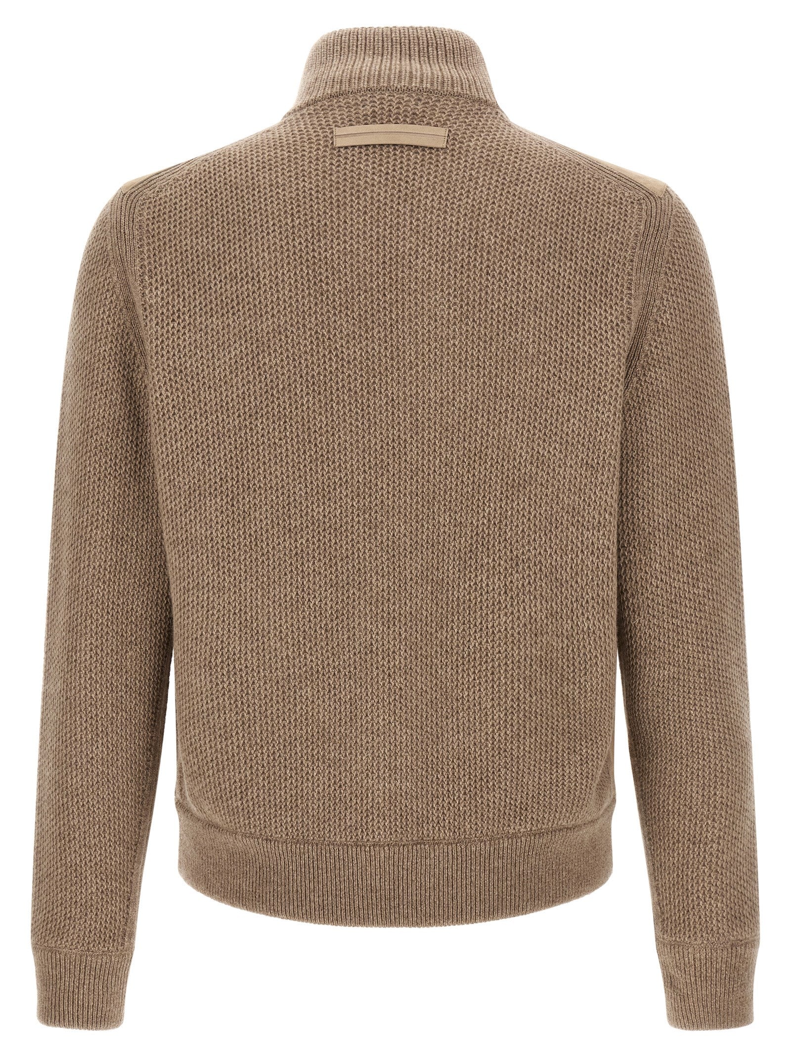 ZEGNA Beige Cashmere Cardigan